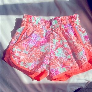 Athletic Works Orange and White Athletic Shorts